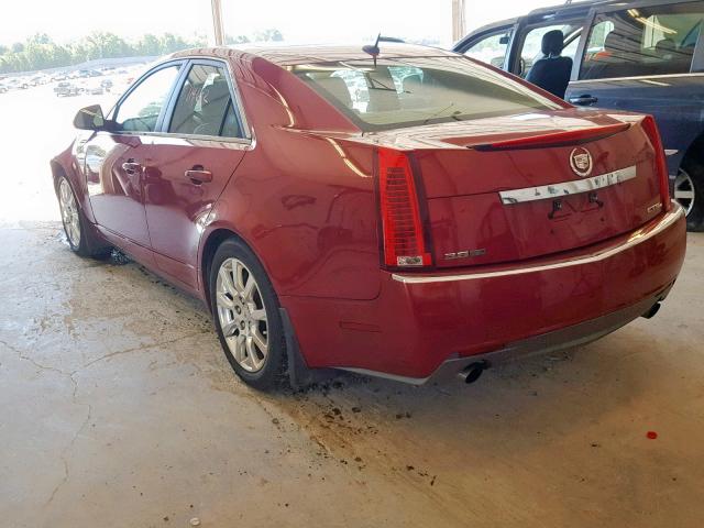 1G6DT57V280198277 - 2008 CADILLAC CTS HI FEA BURGUNDY photo 3