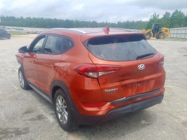 KM8J33A44HU408192 - 2017 HYUNDAI TUCSON LIM ORANGE photo 3