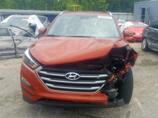 KM8J33A44HU408192 - 2017 HYUNDAI TUCSON LIM ORANGE photo 9