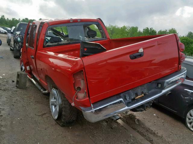 1D7HU18277S173408 - 2007 DODGE RAM 1500 S RED photo 3