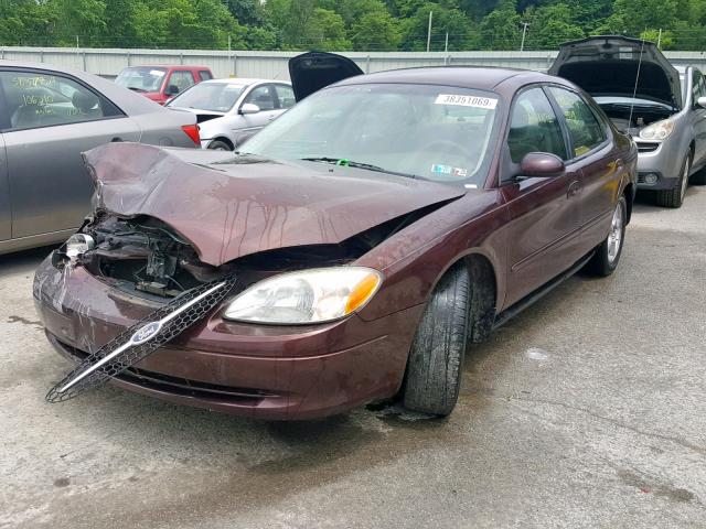 1FAFP55U81A222950 - 2001 FORD TAURUS SES MAROON photo 2