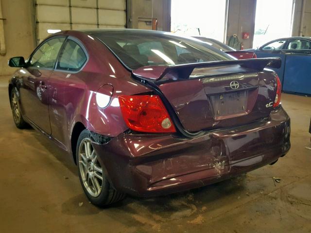 JTKDE177870172565 - 2007 TOYOTA SCION TC MAROON photo 3