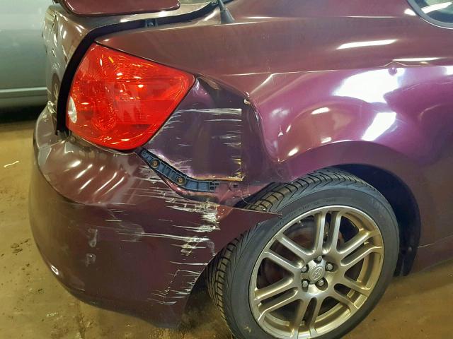 JTKDE177870172565 - 2007 TOYOTA SCION TC MAROON photo 9