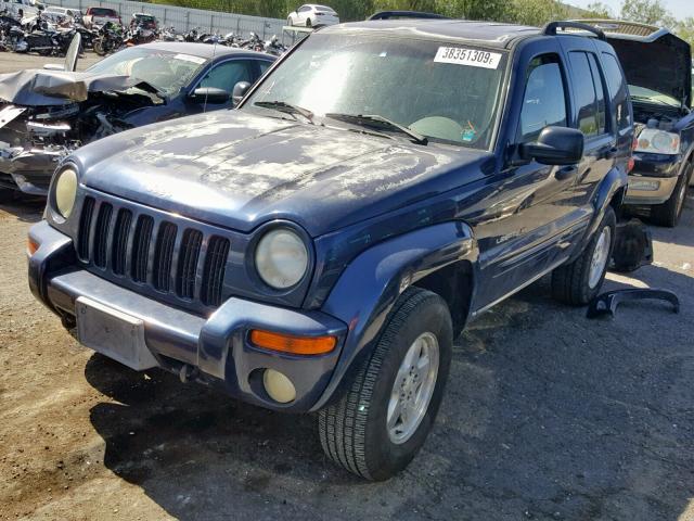 1J8GL58K42W186627 - 2002 JEEP LIBERTY LI BLUE photo 2