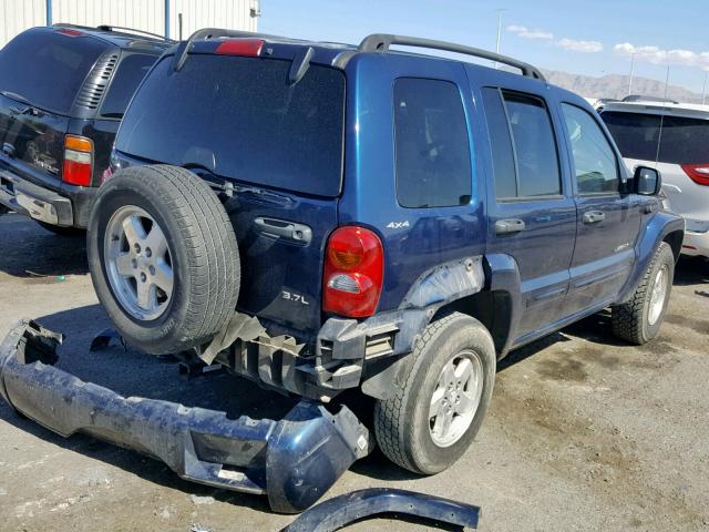 1J8GL58K42W186627 - 2002 JEEP LIBERTY LI BLUE photo 4