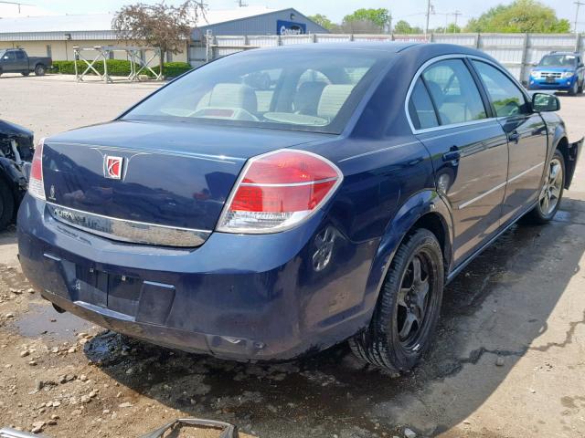 1G8ZS57B18F179268 - 2008 SATURN AURA XE BLUE photo 4