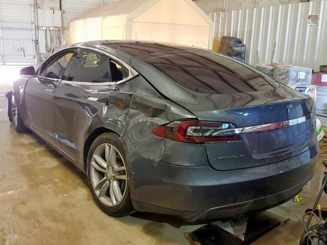 5YJSA1AC9DFP10557 - 2013 TESLA MODEL S GRAY photo 3