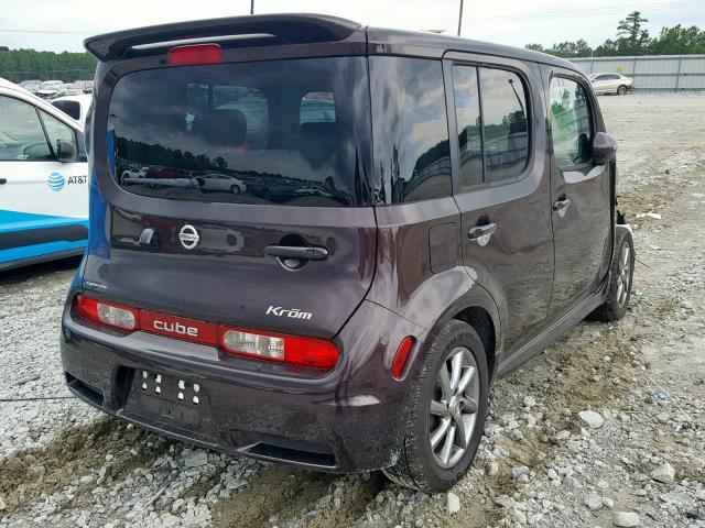 JN8AZ2KRXAT159582 - 2010 NISSAN CUBE BASE PURPLE photo 4