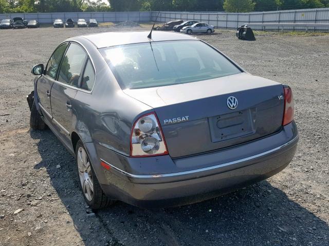 WVWRU63B85E081903 - 2005 VOLKSWAGEN PASSAT GLX GRAY photo 3