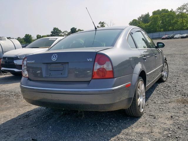 WVWRU63B85E081903 - 2005 VOLKSWAGEN PASSAT GLX GRAY photo 4