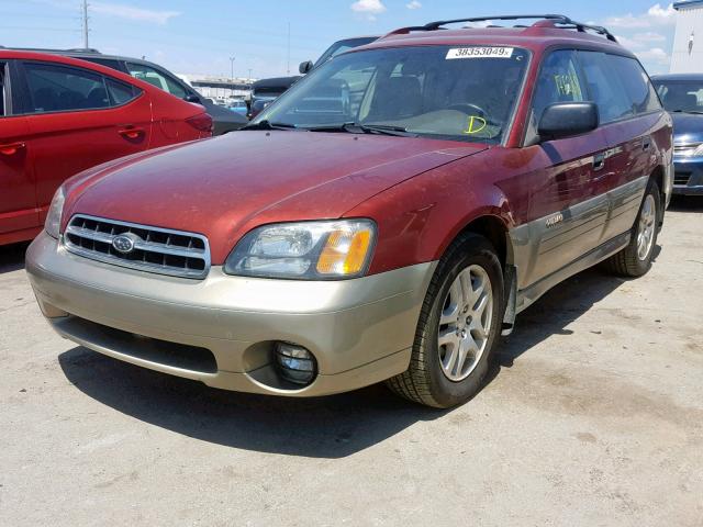 4S3BH665127632779 - 2002 SUBARU LEGACY OUT MAROON photo 2