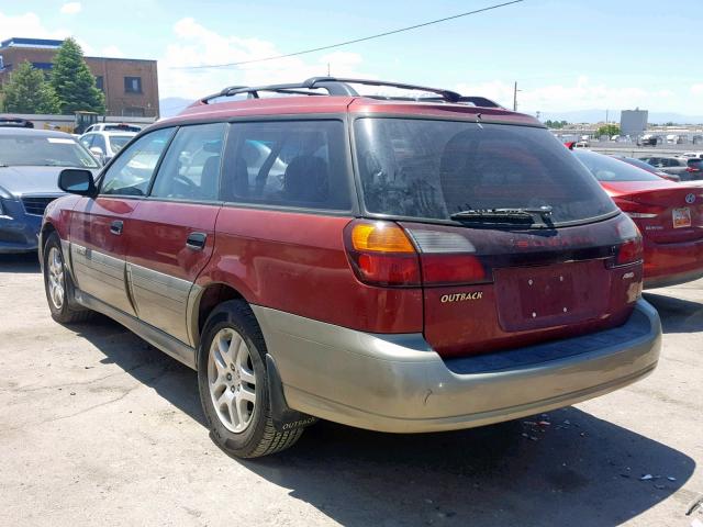 4S3BH665127632779 - 2002 SUBARU LEGACY OUT MAROON photo 3