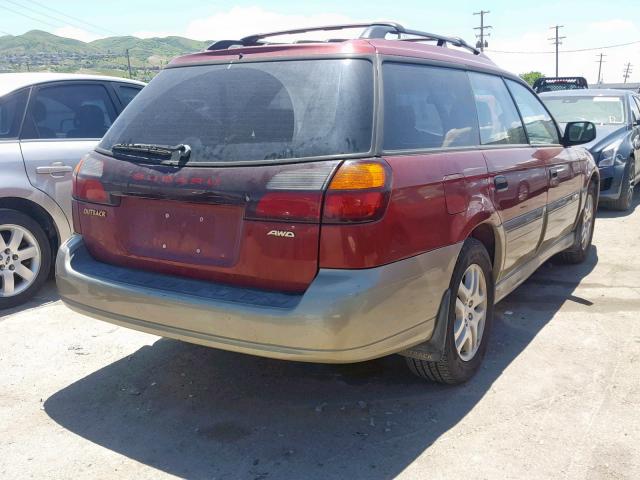 4S3BH665127632779 - 2002 SUBARU LEGACY OUT MAROON photo 4