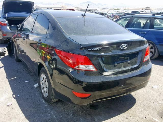 KMHCT4AE3HU357792 - 2017 HYUNDAI ACCENT SE BLACK photo 3