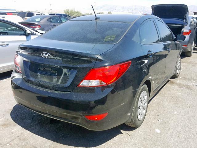 KMHCT4AE3HU357792 - 2017 HYUNDAI ACCENT SE BLACK photo 4