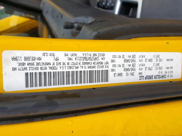 1D4PU7GX7BW512114 - 2011 DODGE NITRO SHOC YELLOW photo 10