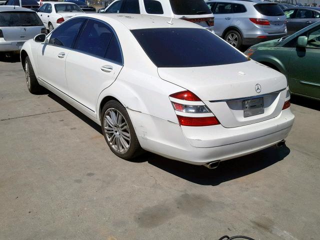 WDDNG71X47A053865 - 2007 MERCEDES-BENZ S 550 WHITE photo 3