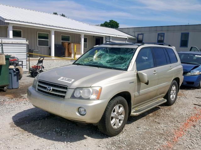 JTEGF21A530087121 - 2003 TOYOTA HIGHLANDER TAN photo 2