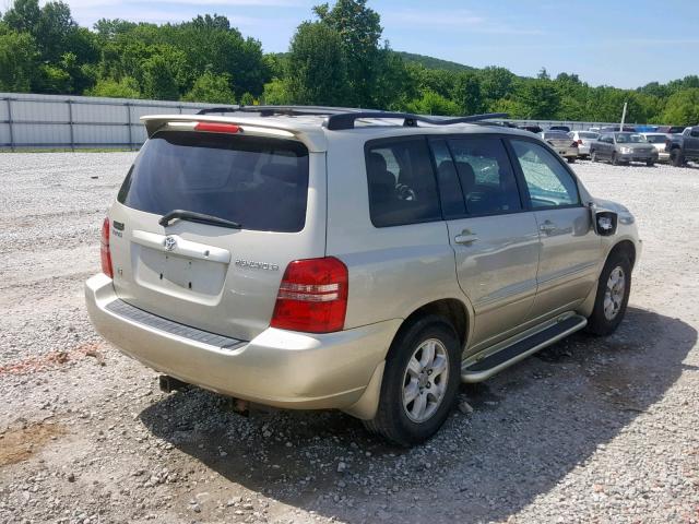 JTEGF21A530087121 - 2003 TOYOTA HIGHLANDER TAN photo 4