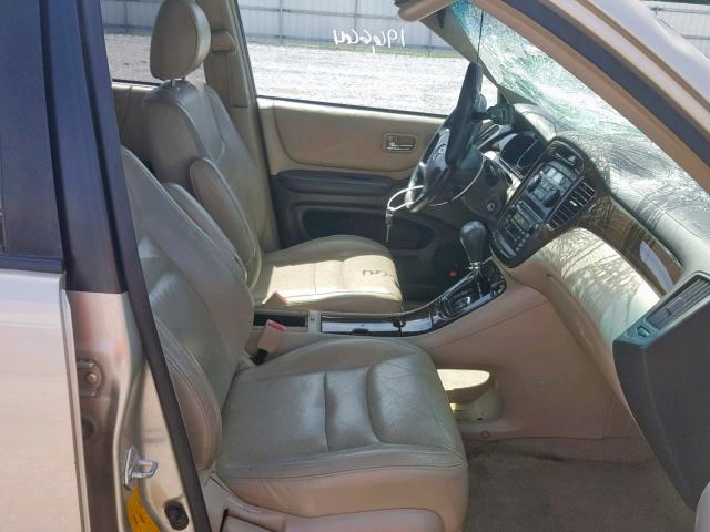 JTEGF21A530087121 - 2003 TOYOTA HIGHLANDER TAN photo 5