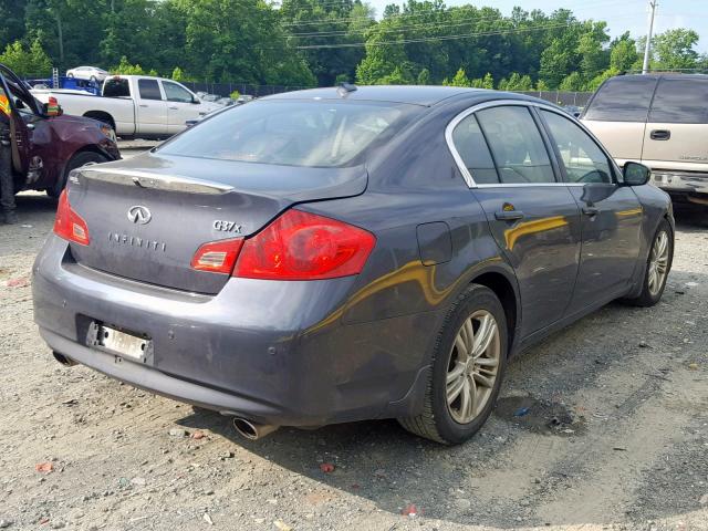 JN1CV6ARXBM356775 - 2011 INFINITI G37 BLUE photo 4