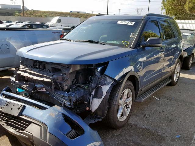 1FM5K7B89JGC72577 - 2018 FORD EXPLORER BLUE photo 2