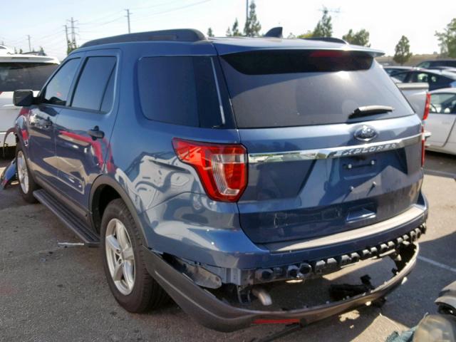 1FM5K7B89JGC72577 - 2018 FORD EXPLORER BLUE photo 3