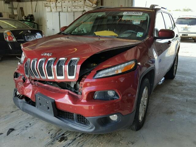 1C4PJMCS6EW140056 - 2014 JEEP CHEROKEE L RED photo 2