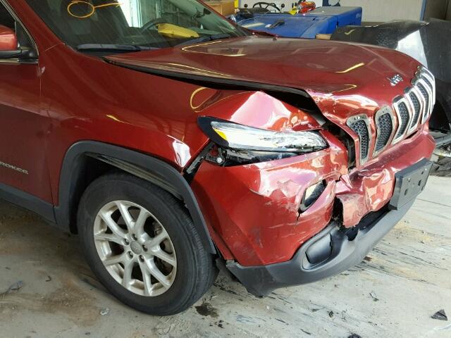 1C4PJMCS6EW140056 - 2014 JEEP CHEROKEE L RED photo 9