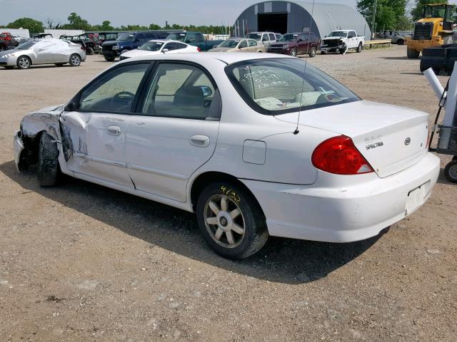 KNAFB121735288412 - 2003 KIA SPECTRA BA WHITE photo 3