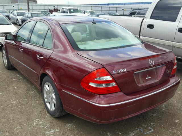 WDBUF56J36A818501 - 2006 MERCEDES-BENZ E 350 MAROON photo 3