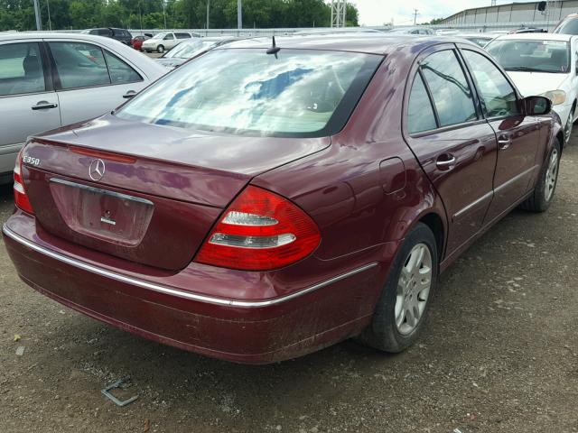 WDBUF56J36A818501 - 2006 MERCEDES-BENZ E 350 MAROON photo 4