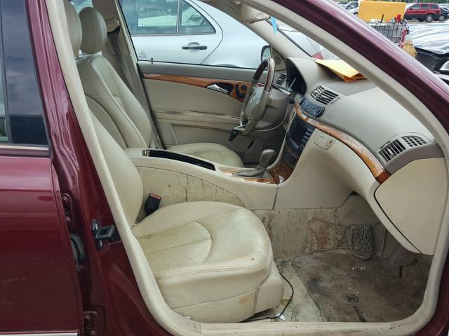 WDBUF56J36A818501 - 2006 MERCEDES-BENZ E 350 MAROON photo 5