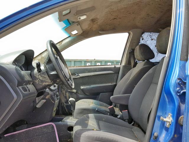 KL1TD56677B087122 - 2007 CHEVROLET AVEO BASE Mavi foto 5