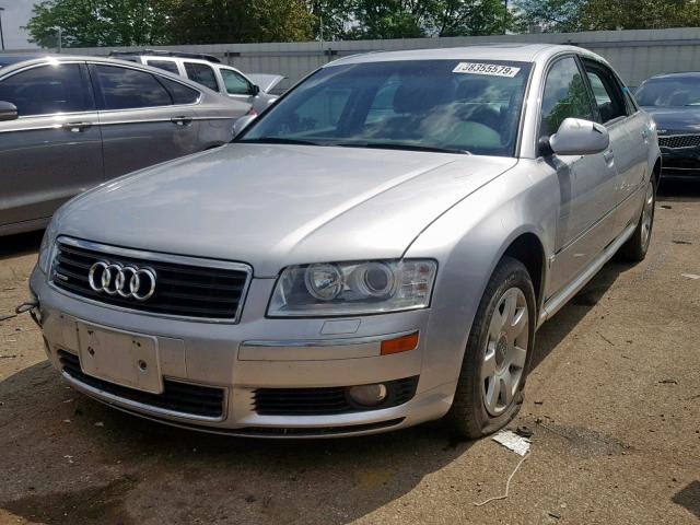 WAUML44E95N004156 - 2005 AUDI A8 L QUATT SILVER photo 2