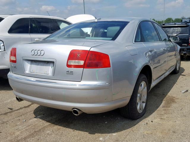 WAUML44E95N004156 - 2005 AUDI A8 L QUATT SILVER photo 4