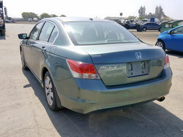 1HGCP2F88AA032970 - 2010 HONDA ACCORD EXL GREEN photo 3