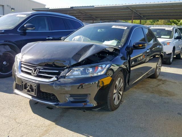 1HGCR2F34FA065888 - 2015 HONDA ACCORD LX BLACK photo 2