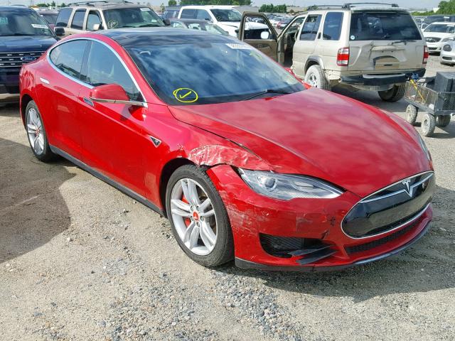 5YJSA1CN4DFP08391 - 2013 TESLA MODEL S أحمر صورة 1