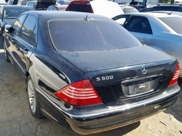 WDBNG75J26A472701 - 2006 MERCEDES-BENZ S 500 BLACK photo 3