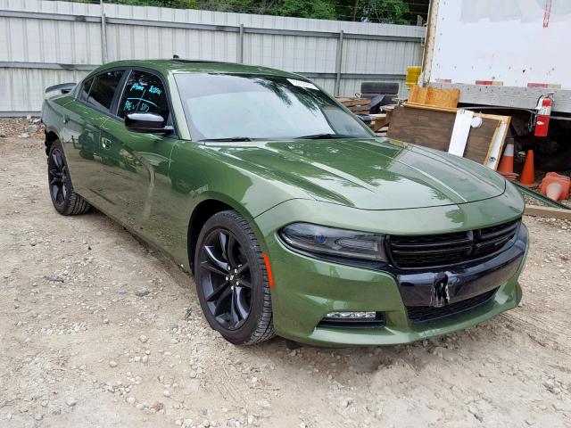 2C3CDXHG7JH313527 - 2018 DODGE CHARGER SX GREEN photo 1