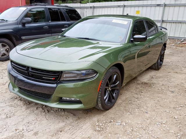 2C3CDXHG7JH313527 - 2018 DODGE CHARGER SX GREEN photo 2