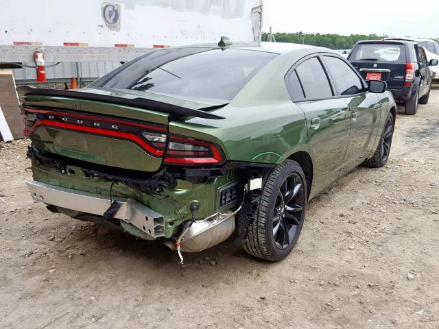 2C3CDXHG7JH313527 - 2018 DODGE CHARGER SX GREEN photo 4