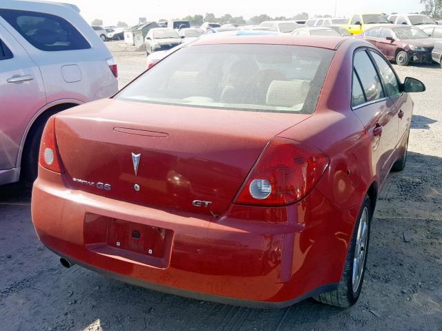 1G2ZH558464132762 - 2006 PONTIAC G6 GT RED photo 4