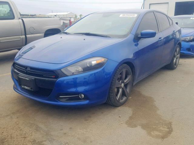 1C3CDFBA3DD305862 - 2013 DODGE DART SXT BLUE photo 2