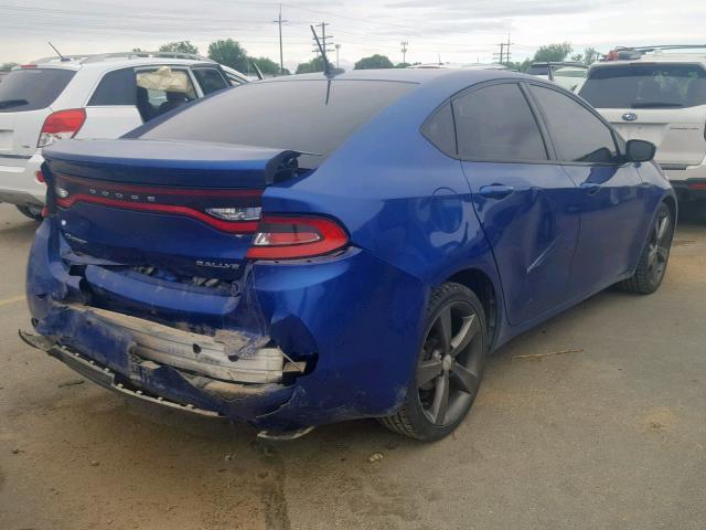 1C3CDFBA3DD305862 - 2013 DODGE DART SXT BLUE photo 4