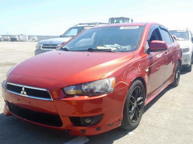 JA3AU86U48U016450 - 2008 MITSUBISHI LANCER GTS RED photo 2