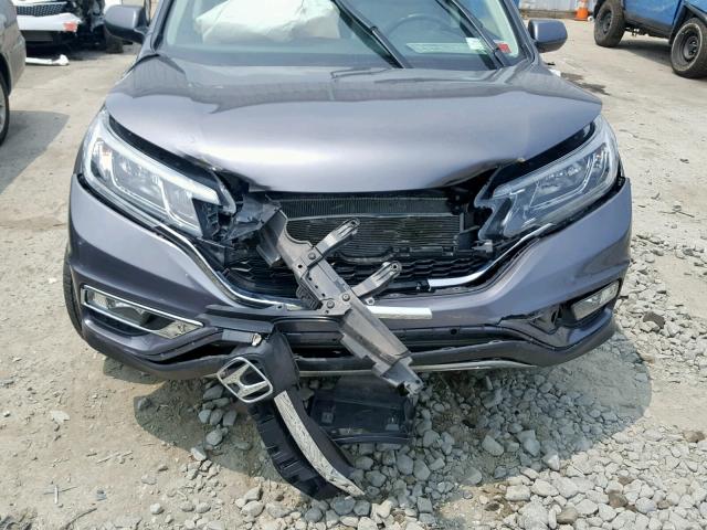 5J6RM4H71GL068430 - 2016 HONDA CR-V EXL GRAY photo 9