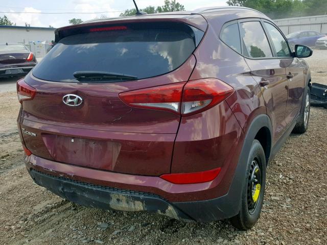 KM8J33A49GU030529 - 2016 HYUNDAI TUCSON LIM BURGUNDY photo 4