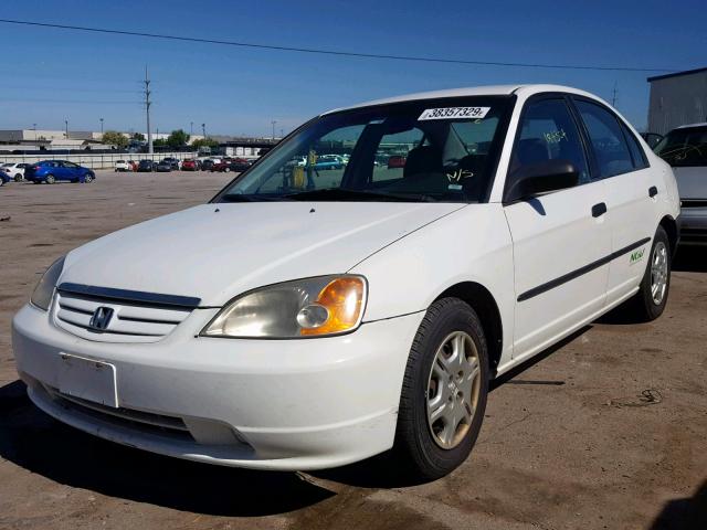 1HGEN26461L000275 - 2001 HONDA CIVIC GX WHITE photo 2